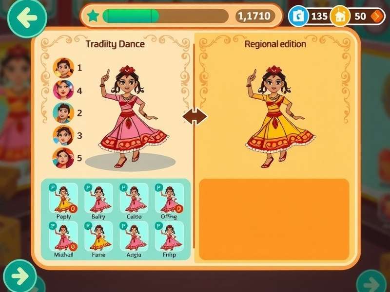 Bihu Bounce Bonanza gameplay screenshot showing traditional dance characters